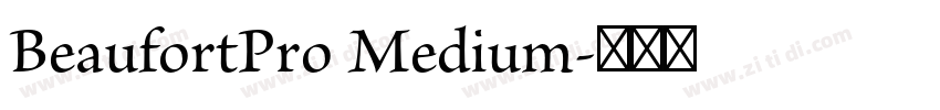 BeaufortPro Medium字体转换